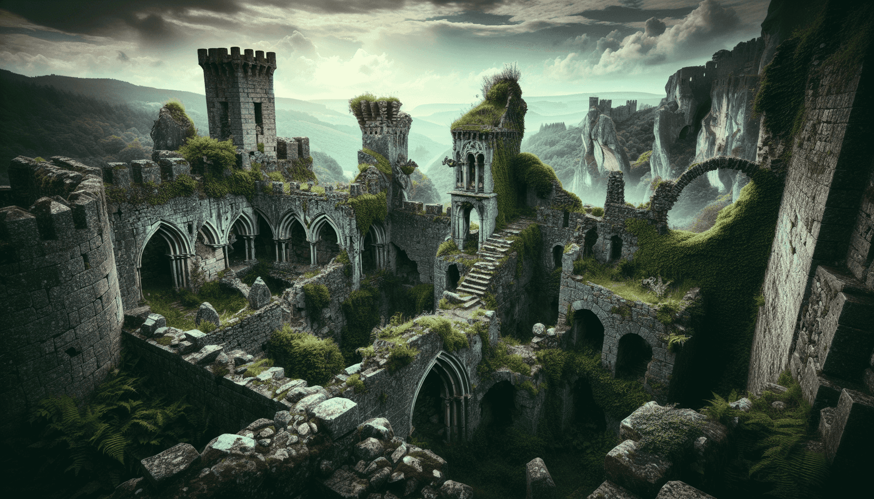 Castle ruins environment